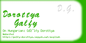 dorottya galfy business card